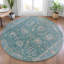 Tapis bleu sarcelle lavable à la machine intérieur / extérieur Xhevrie-112131970
