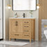Meuble-lavabo simple 36 po avec lavabo en résine, robinet, assemblage requis