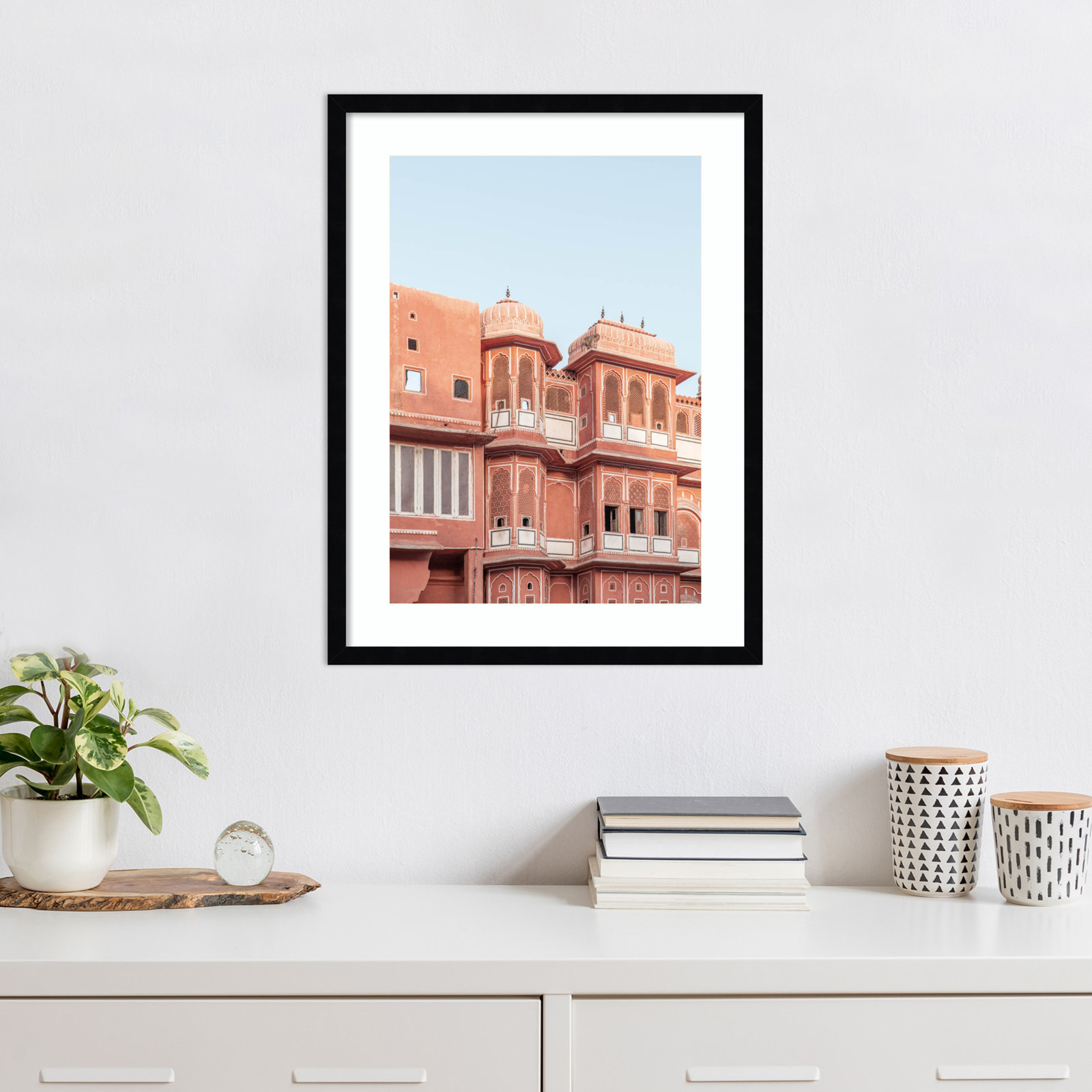 Daisey "Pink Palace" Print, Black, 25" H x 19" W