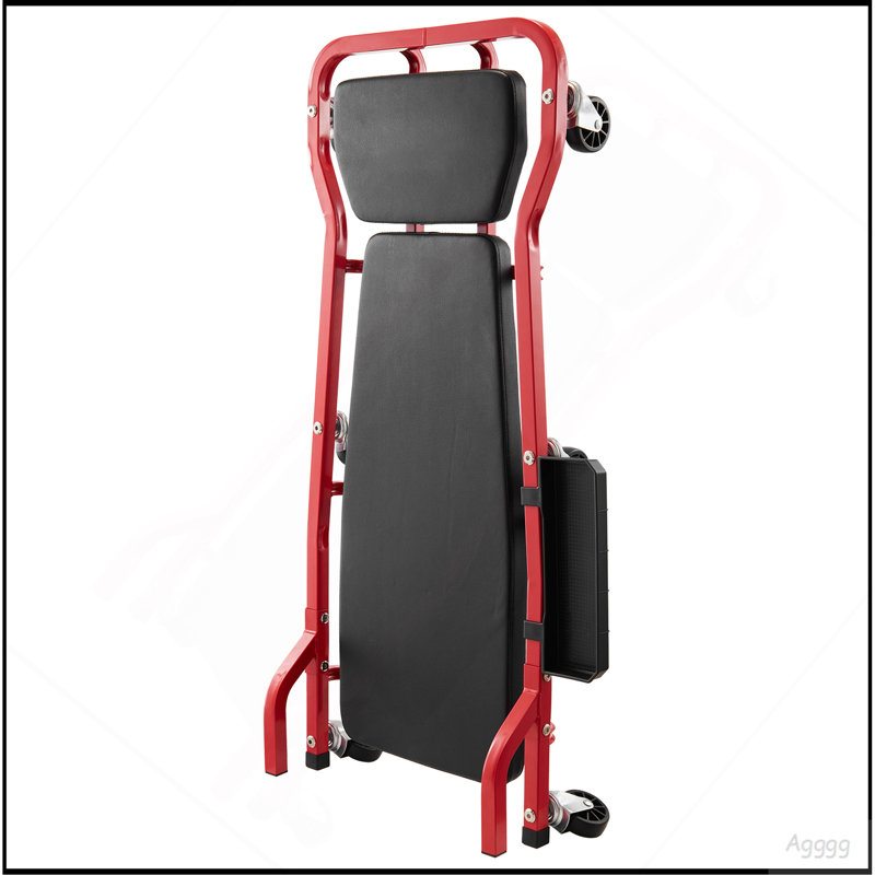 Mécanique mécanique pour garage, capacité de 44 pouces, capacité de 300 lb avec roulettes et 6 roulettes, plateau d'appui rembourré réglable pour appui-tête, cadre en acier robuste pour garages, ateliers de réparation et bricolage