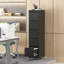 Classeur vertical à 4 tiroirs verrouillables en métal sur roulettes - Armoire verrouillable robuste pour la maison et le bureau-2028170564