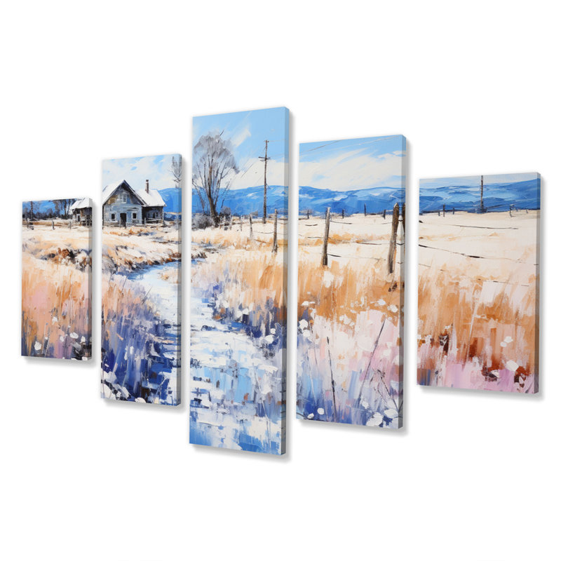 Power Lines Current Rhythms II - Power Lines Canvas Print - 5 Panels