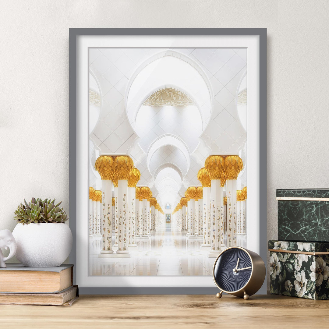 Gerahmtes Poster Mosque in Gold