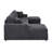 Gray 3 - Piece Corduroy Double Chaise Sectional For 4, Featuring Foam Filled Cushions, Square Arms, Minimalist Design, Removable Engineered Wood Frame, 59.35 In Deep, 122.62 Wide, 32.68 Tall 4-1781906596