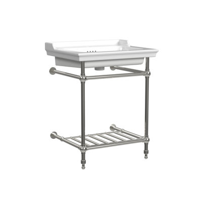 Lavabo de salle de bain console Fireclay