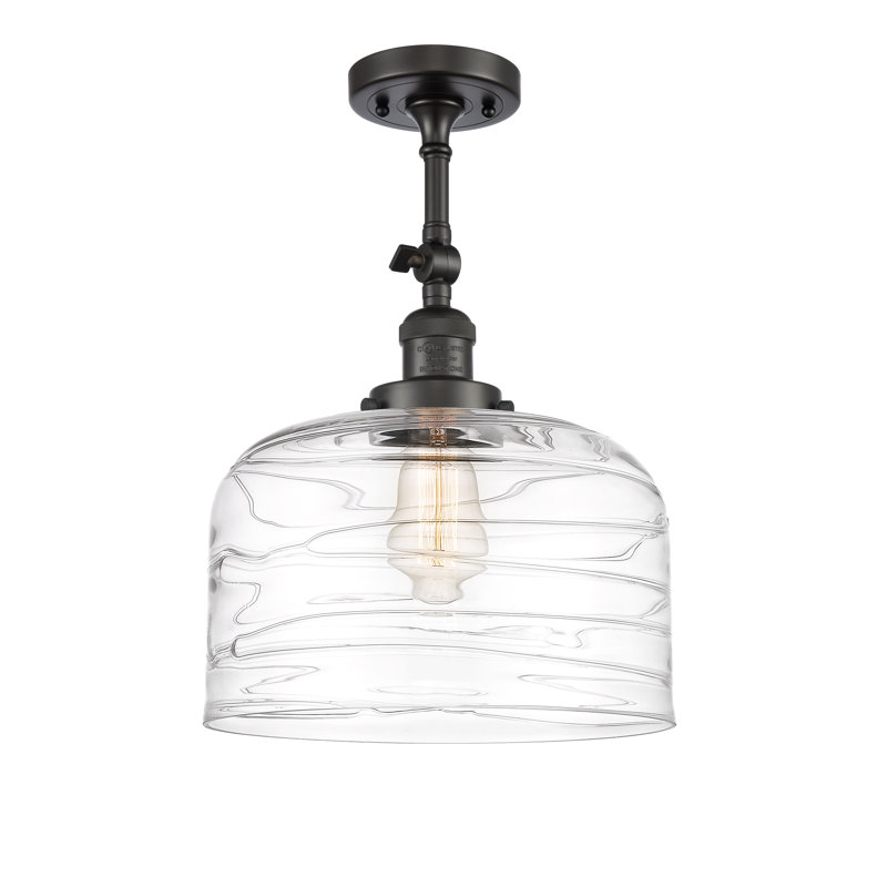 Areyana Glass Semi Flush Mount, LED, Oil Rubbed Bronze