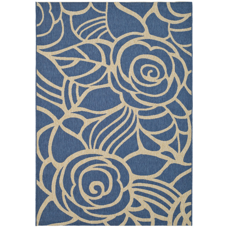 Herefordshire Performance Floral Indoor/Outdoor Area Rug, Rectangle 2'7" x 5'
