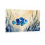 Animaux, poissons bleus nageant parmi des bulles d'algues-892095853