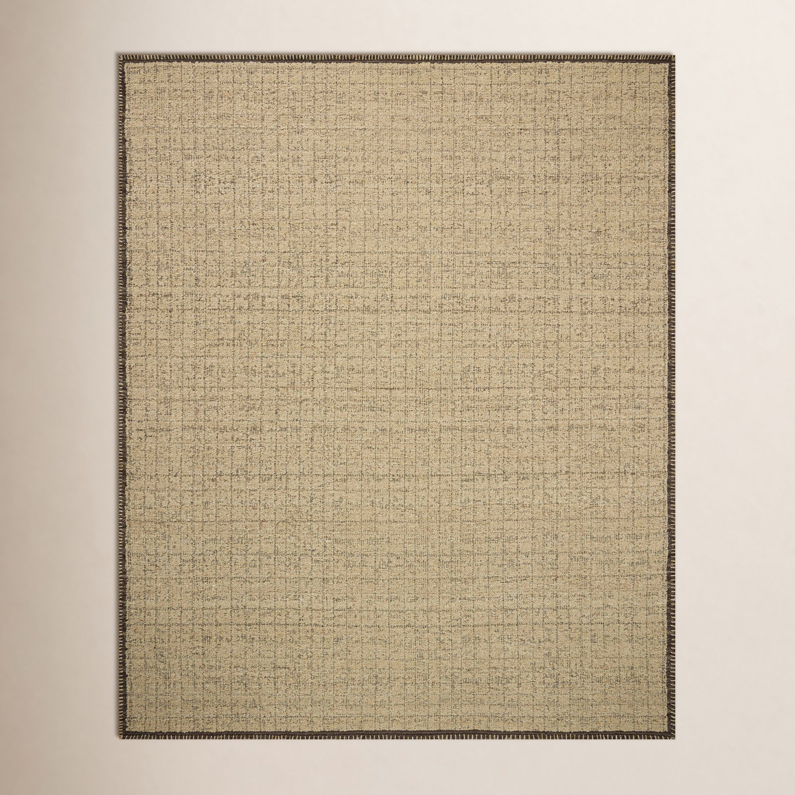 Amber Lewis x Loloi Bowie Sand / Coffee Area Rug, Square 1'6"