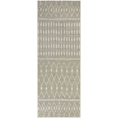 Tapis intérieur / extérieur brun clair / taupe Peleus