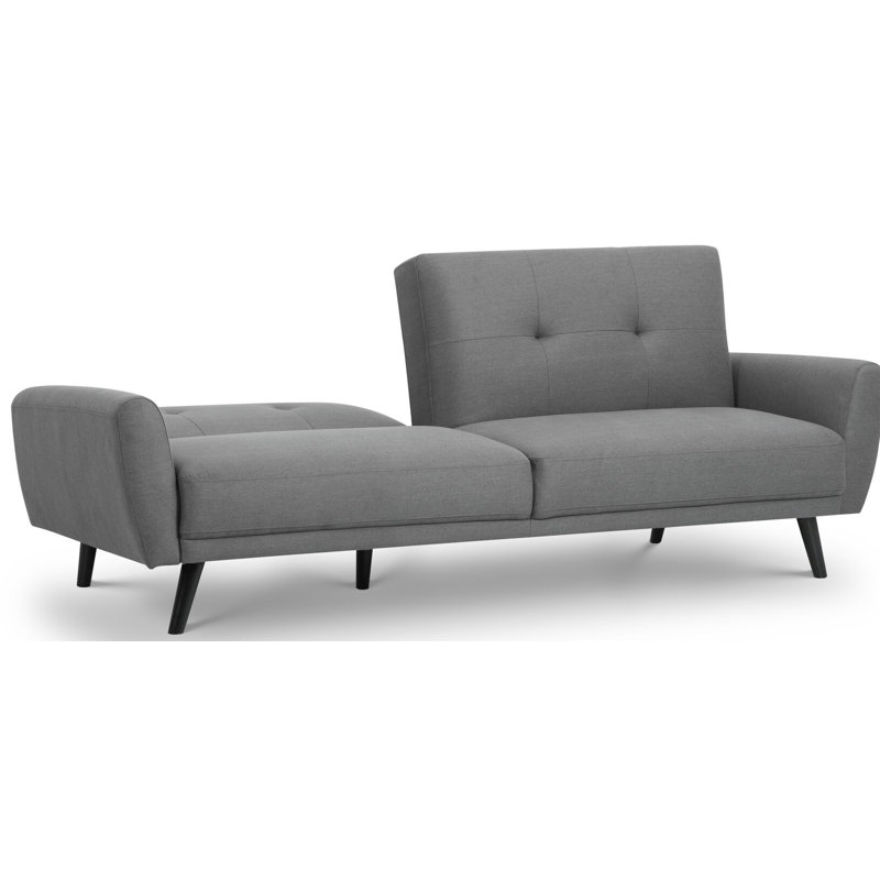 Bostrom Full / Double 221cm Upholstered Convertible Sofa, Grey, Velvet