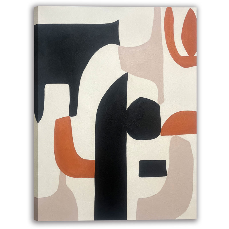 Art mural moderne sur toile abstraite géométrique, H 40 po x l 30 po x P 1,5 po