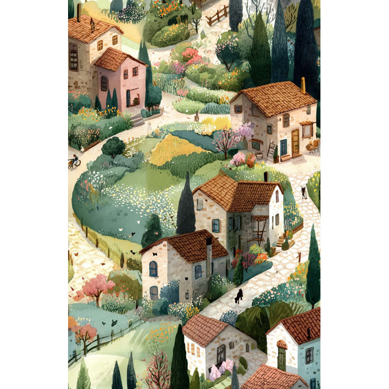 Papier peint italien campagne Toscane