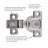 Concealed Self-Closing Hinges 1-3/8" overlay Face Frame Self-Close - Polished Nickel - Cabinet Door Hinges (Set of 2)-125347236