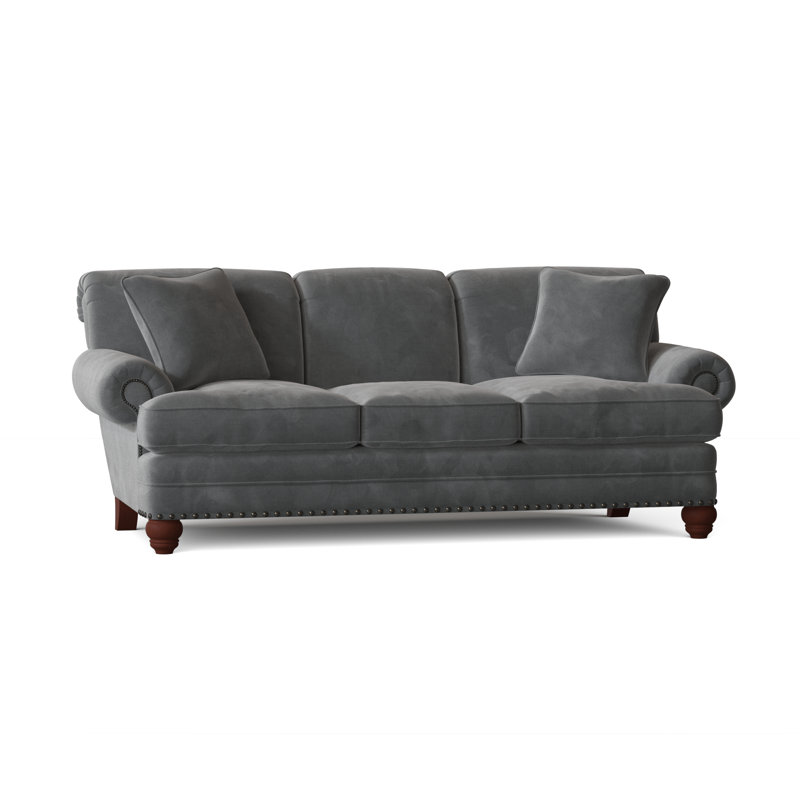 Spratt Sofa, Dark Brass, Manhattan, Peyton 31 White Performance Twill