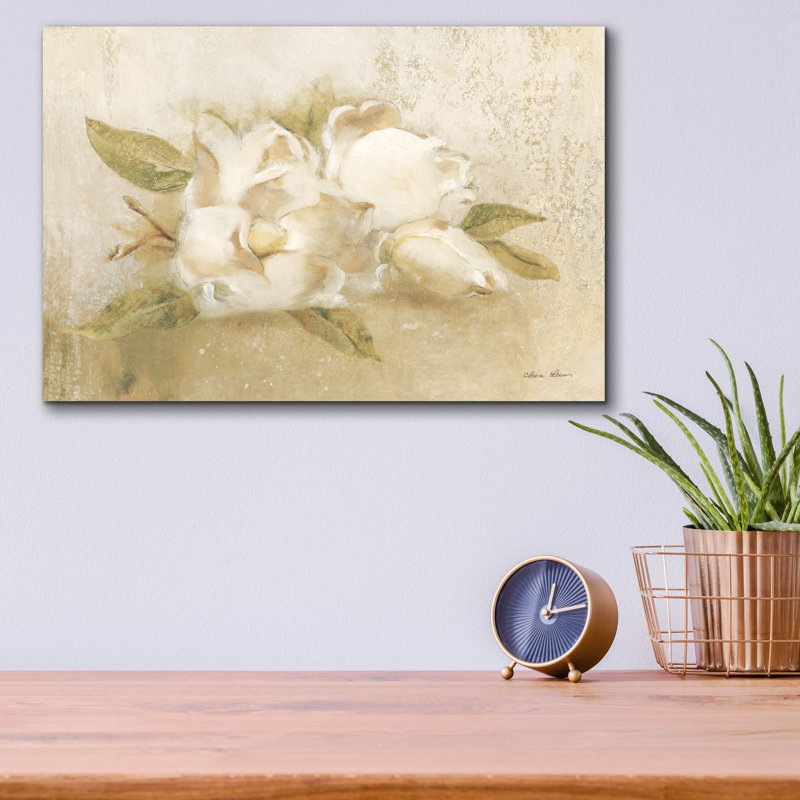 «Magnolia 4» par Cheri Blum, art mural en verre acrylique, H 12 po x l 16 po x P 0,13 po