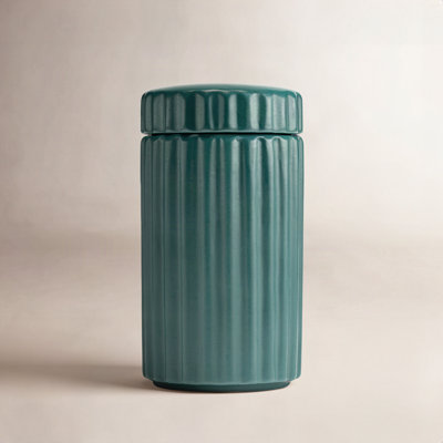 Ceramic Treat Jar With Snap On Lid