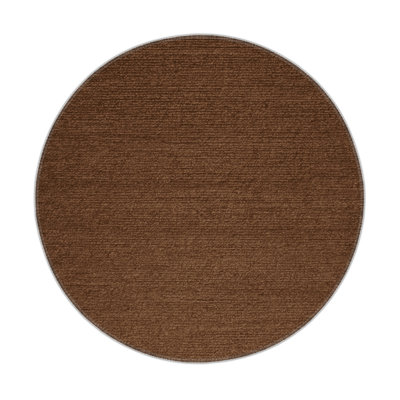 Solid Brown Indoor and Outdoor Area Rug