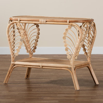 Roloff 39.4'' Rattan Console Table