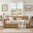 Modern Linen Daybed With Pneumatic Lift-Up Storage, No Box Spring Needed, Yellow-1738757095