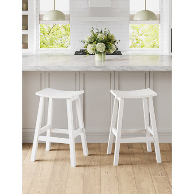 Bar Stools Set Of 2, All-weather Outdoor Counter Stool, 400 Lbs Weight Support, Easy To Clean And Care, For Bar, Kitchen Counter, And Patio