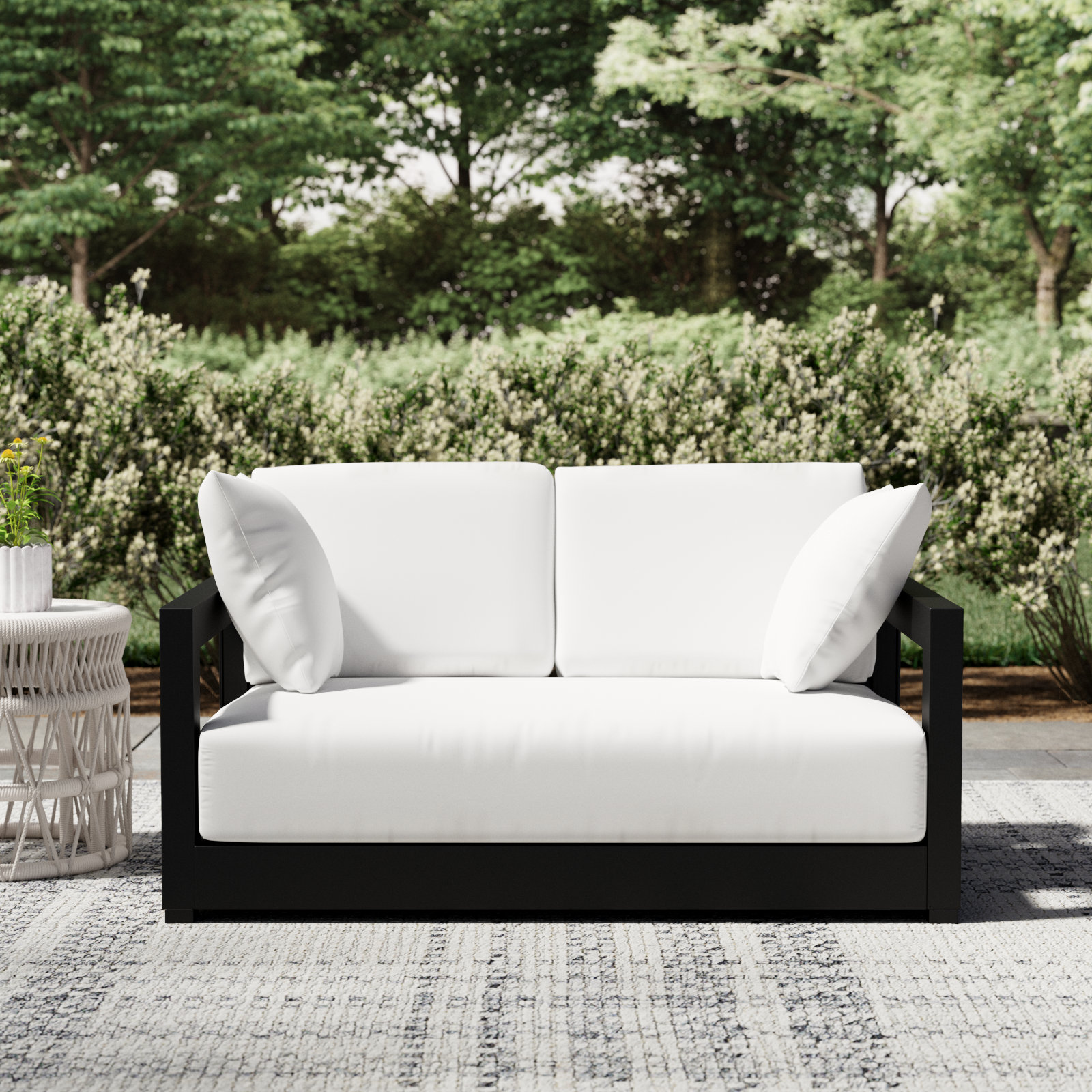 Melrose 52.75" Wide Loveseat with Cushions