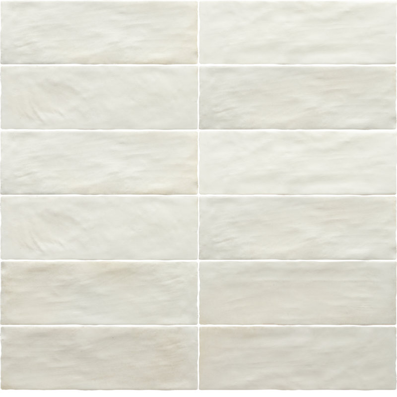 Sabbia Zellige | 3"x8" Ceramic Zellige Wall Tile, Silica White