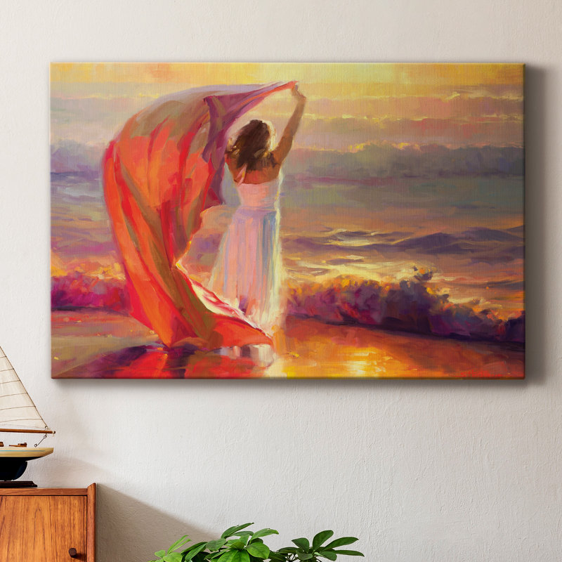 Brise océanique - peinture sur toile tendue, H 36 po x l 24 po x P 1 po