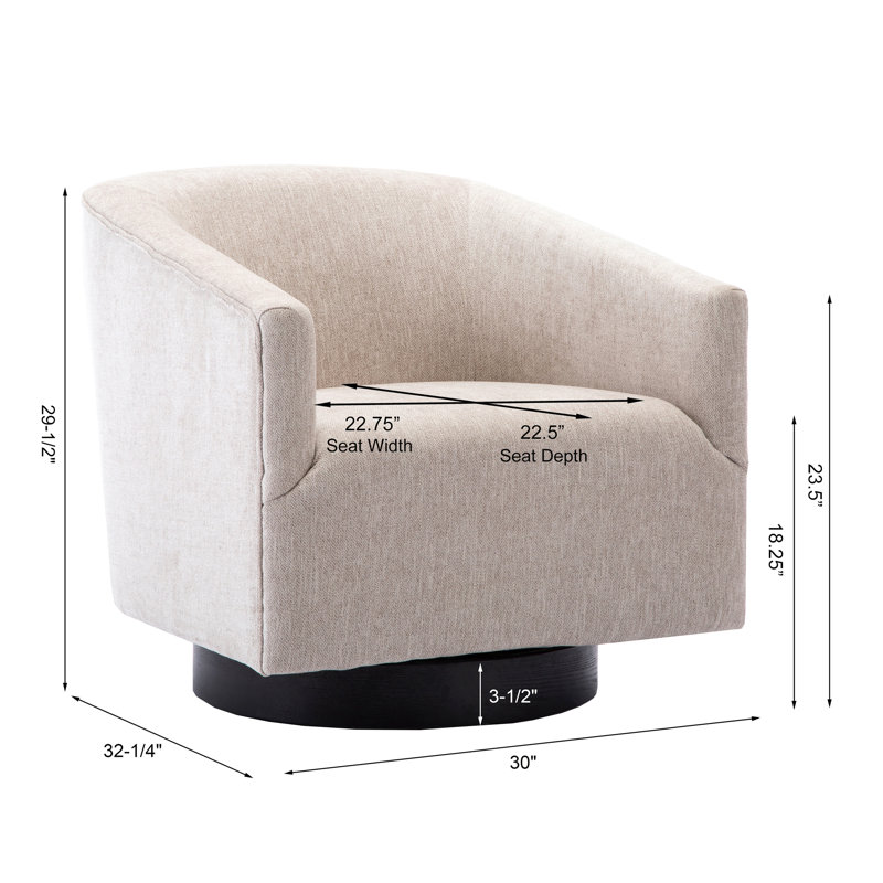 Chaise pivotante Garland, Naturel