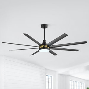 Jamii-Leigh 8 - Blade LED Standard Ceiling Fan with Remote Control and Light Kit Included