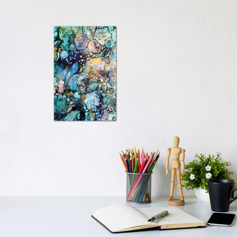 «Earth Abstract» par Mishel Schwartz - reproduction, H 12 po x l 8 po x P 0,75 po, Toile tendue