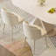 Chaises de salle à manger crème en similicuir