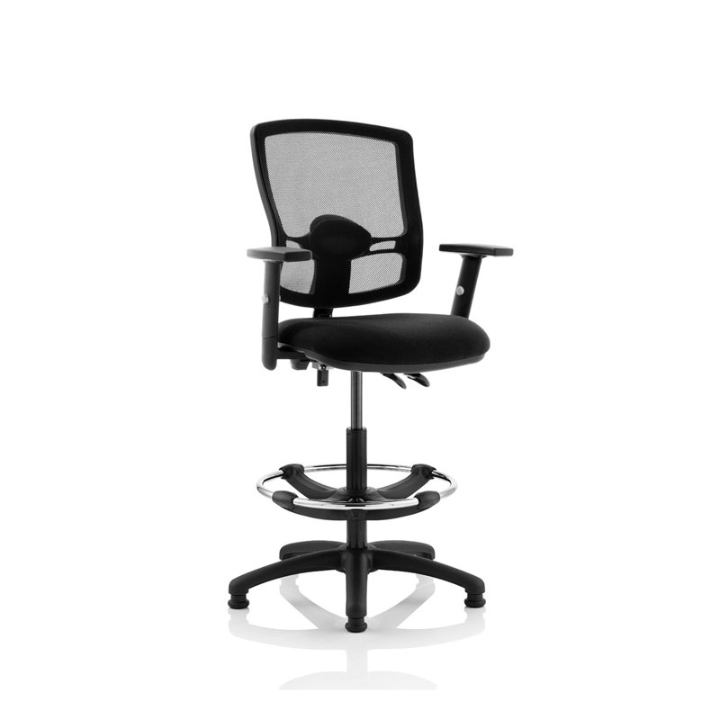 Eclipse Drafting Chair, Black
