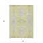 Tapis extérieur lavable floral jaune ivoire et beige 3 pi x 5 pi