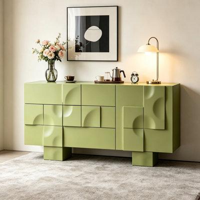 Buffet décoratif moderne de couleur unie géométrique