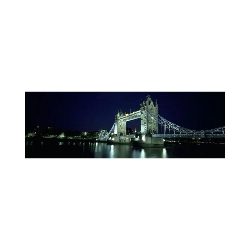 Bridge Across A River, Tower Bridge, Thames River, London, England - Wrapped Canvas Panoramic Print