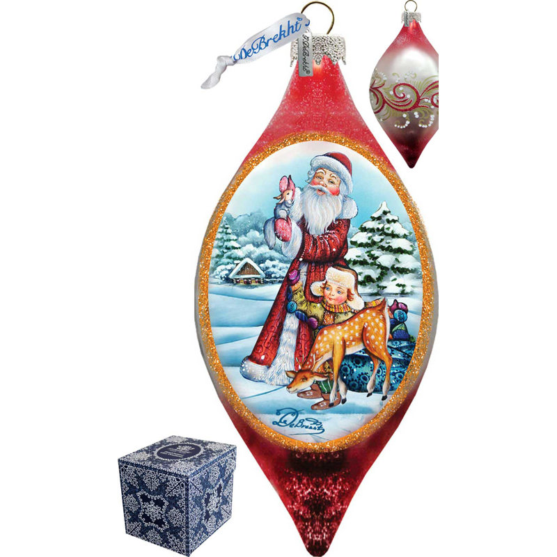 3.5'' Handmade Glass Hanging Figurine Ornament