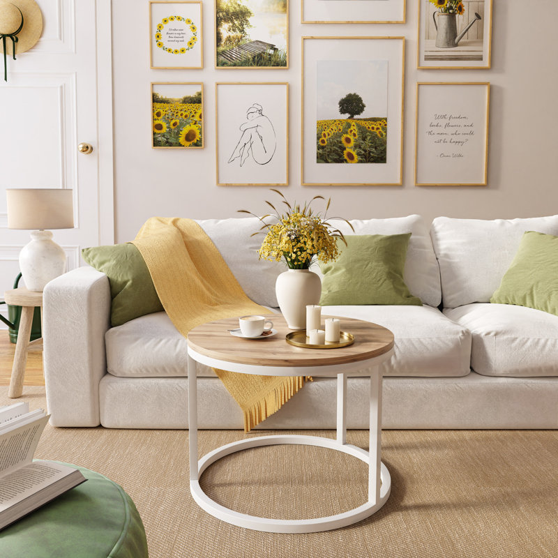 Candance Frame Coffee Table, Wotan Oak, White