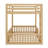 Full Over Full Wooden Bunk Bed With A Ladder And Protective Rails-394986011