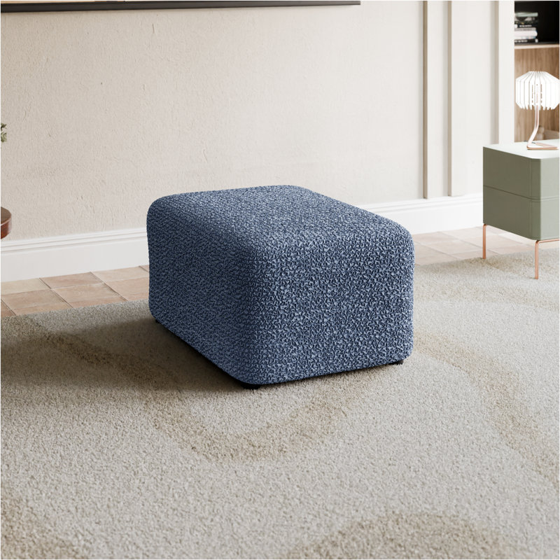 Housse extensible pour repose-pieds - Style italien et qualité supérieure - Collection CottonRich, Bleu