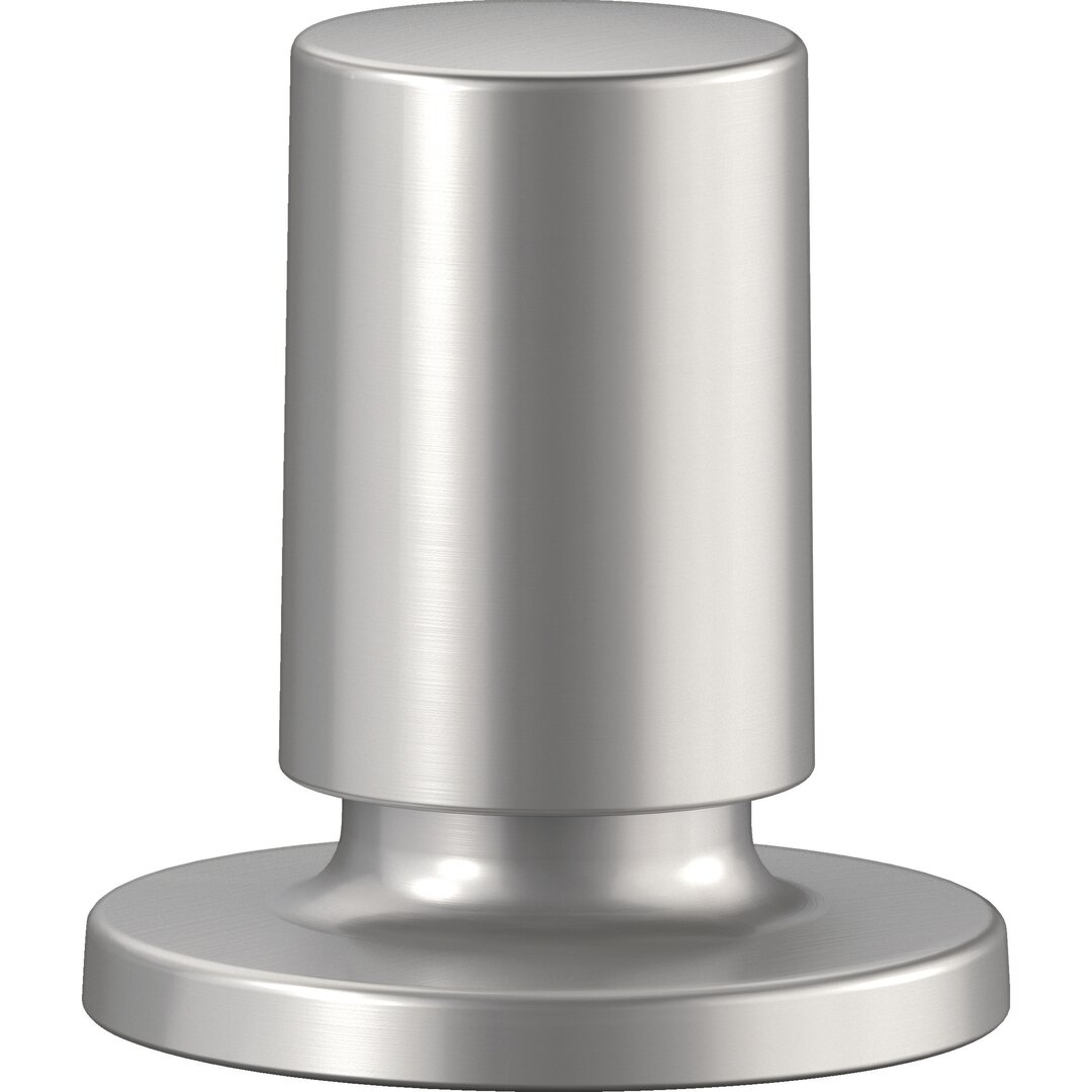 Pull knob round plastic chrome-plated