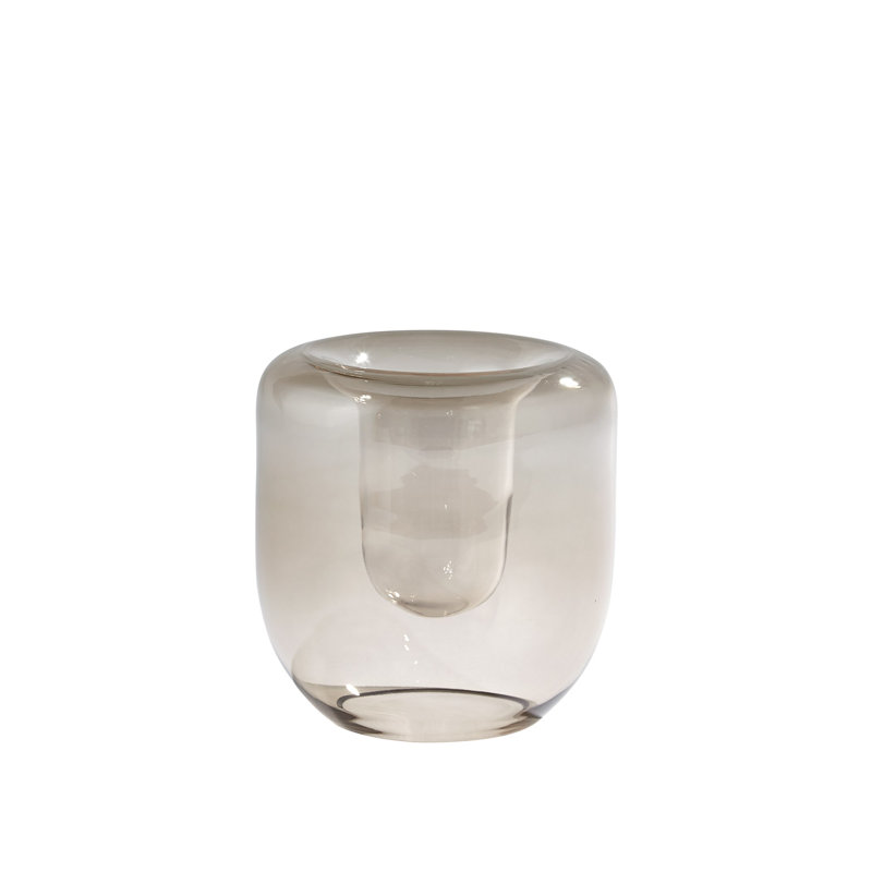 Double Take Vase-Light Topaz-Short, 5.75" H x 5.75" W x 5.75" D