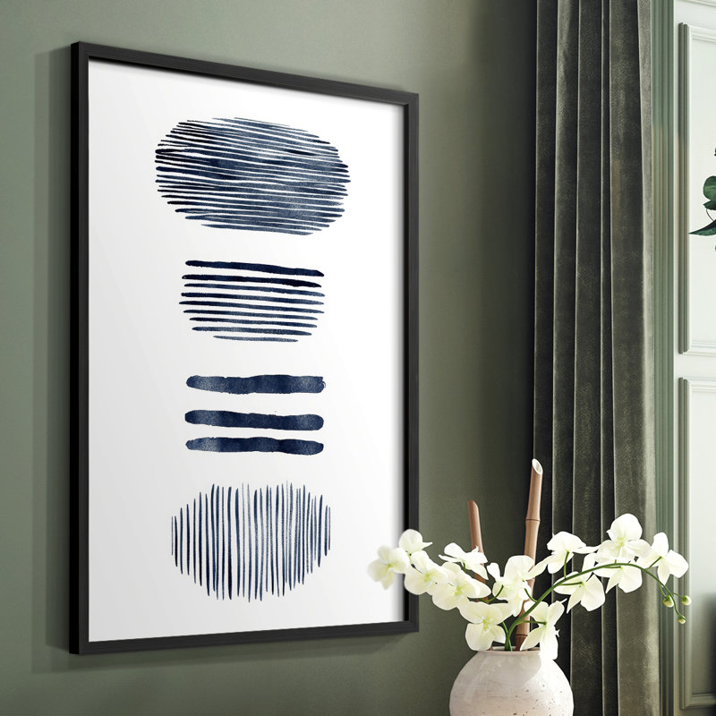"Abstract", reproduction encadrée - prêt à accrocher -, H 29 po x l 23 po, Noir