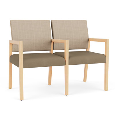 Brooklyn Waiting Reception 2 Seat Tandem Seating Wood Frame
