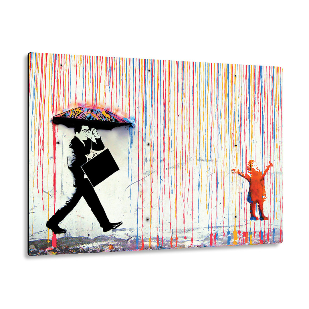 Leinwandbild Banksy - "Regen der Farben"