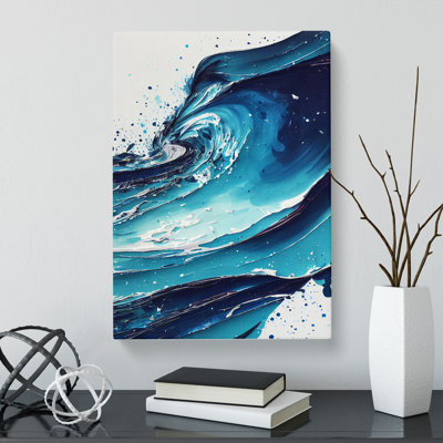 Ocean Paint Splatter Vol.3 - Wrapped Canvas