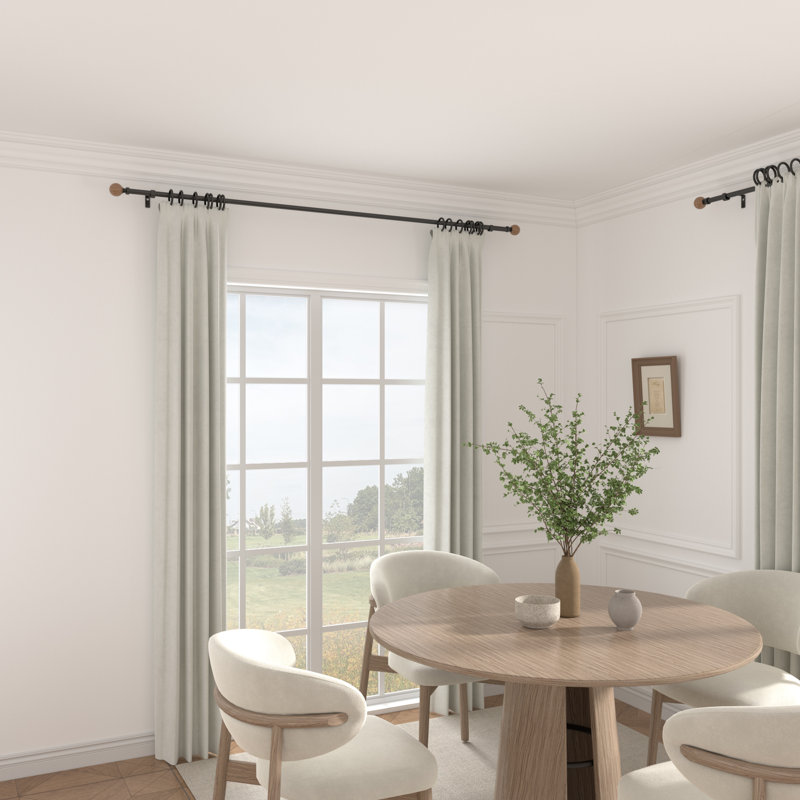 Tringle à rideaux simple ajustable Vertile, 28" - 48"