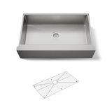 Strive 35.5" L x 21.25" W Self-Trimming Undermount Large Single-Bowl Kitchen Sink