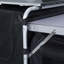 Table de cuisine pliante en aluminium pour le camping Outsunny avec pare-brise et 3 armoires fermées