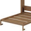 Lit escamotable avec plusieurs tablettes de rangement et décoration à persiennes-1195340013